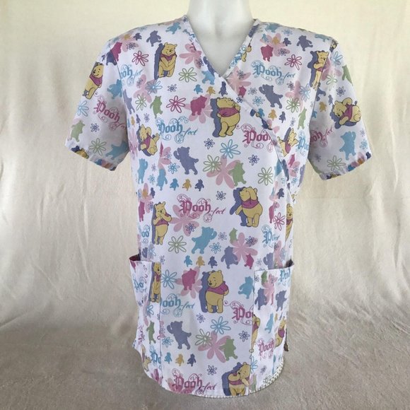 Winnie the Pooh Scrub Wonderful World of Disney Scrub Cross body S Tie Back Pooh - Picture 2 of 12